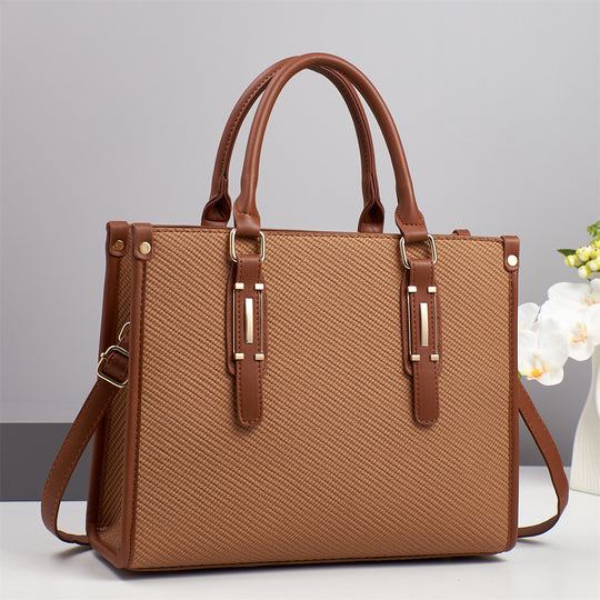 Damen hochwertige Handtasche mit luxuriösem Textilmuster und abnehmbaren Schulterriemen Nord Taschen