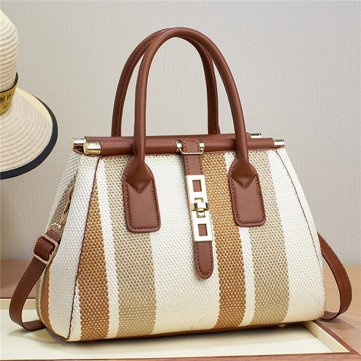 Damen edle Tote-Tasche mit strukturiertem Gewebe und vielseitigem Tragegurt Nord Taschen