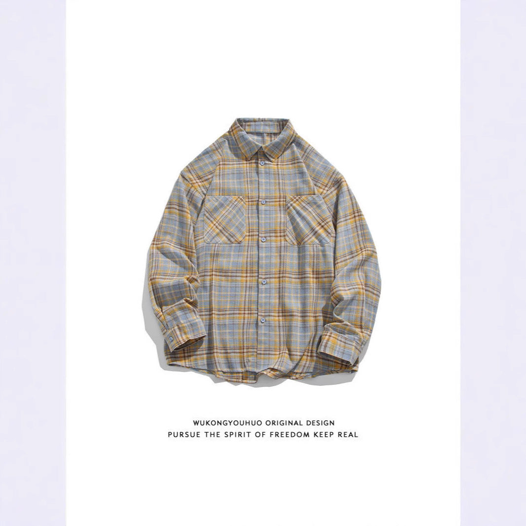 Herren Flanell-Hemd mit Karomuster Nord Taschen