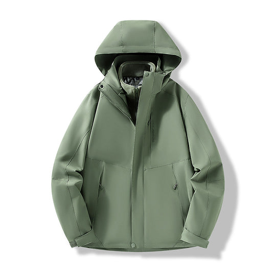 Herren Minimalistische City-Outdoorjacke mit verschweißten Nähten, verstellbarer Kapuze und Thermofutter Nord Taschen