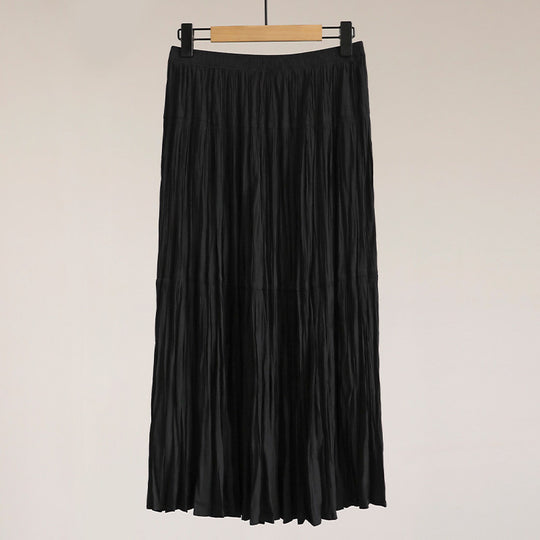 Damen Eleganter Faltenrock mit hohem Bund und fließendem Stoff Nord Taschen