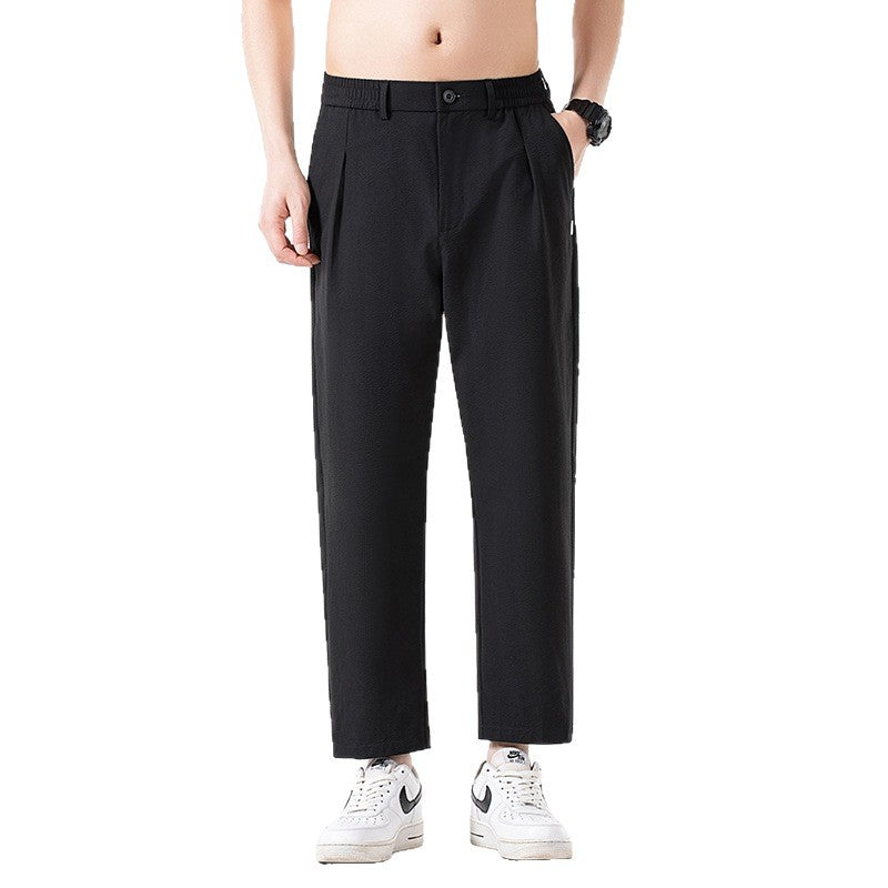 Herren Cropped-Hose mit weitem Bein, halb-elastischem Bund und Bügelfalte Nord Taschen