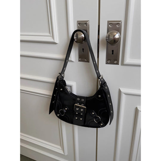 Damen Hobo-Tasche mit modischem Schnallenakzent und eleganten Nieten Nord Taschen