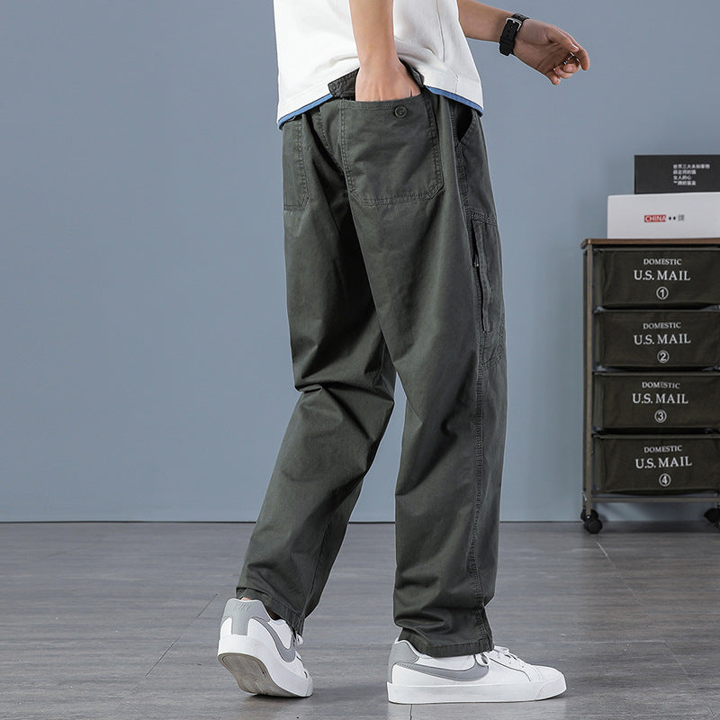 Herren Weite Utility-Cargohose mit geradem Bein, Mehrfachtaschen & lockerer Passform Nord Taschen