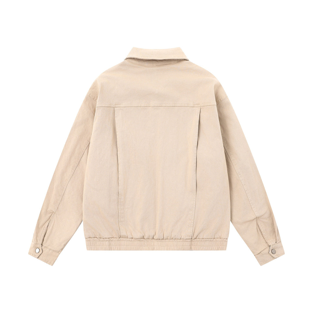 Herren Boxy-Canvas-Blousonjacke mit Reißverschluss, Pattentaschen und elastischem Saum Nord Taschen