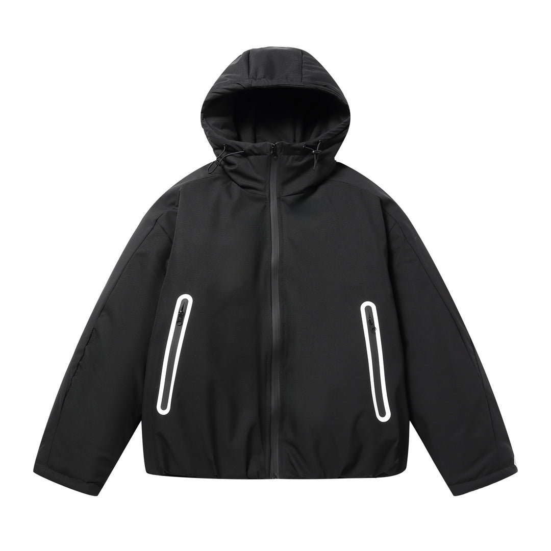 Unisex Kurzboxy Wetterschutz‑Pufferjacke mit Kapuze und versiegelten Reißverschlüssen Nord Taschen