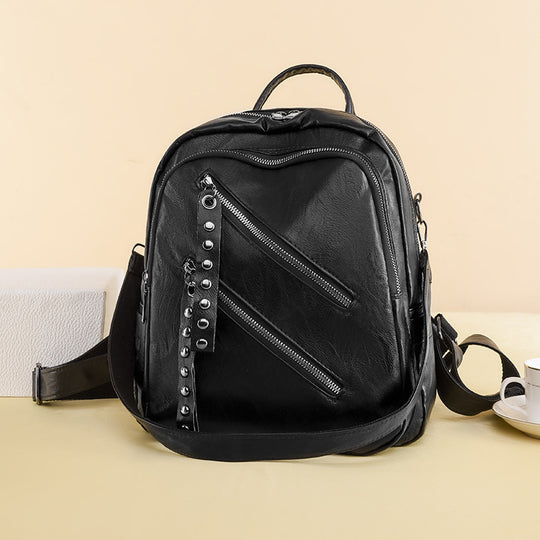 Damen modischer Rucksack mit trendigen Nieten und Reißverschlussdetails Nord Taschen