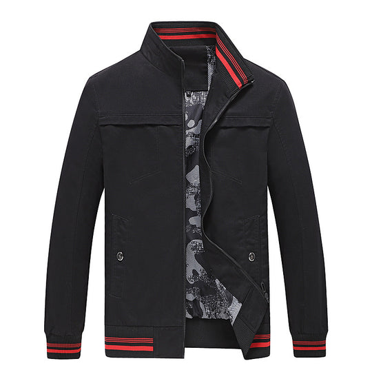 Herren Freizeitblouson mit Stehkragen, gerippten Bündchen und Camouflage-Innenfutter Nord Taschen