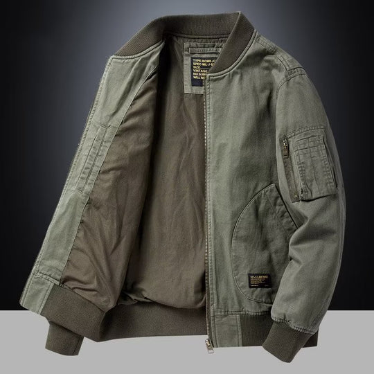Herren Bomberjacke im Utility-Stil mit Ärmel‑Tasche und Rippbündchen Nord Taschen