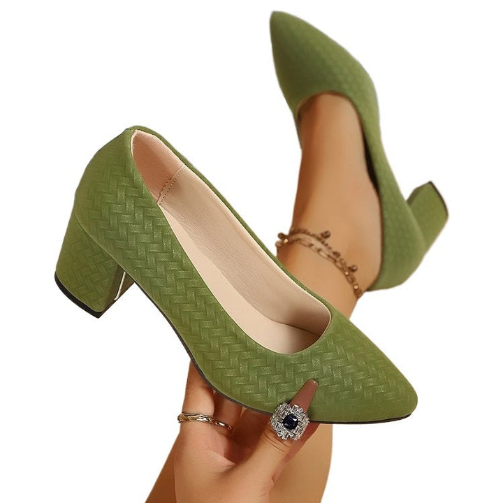 Damen Stilvolle Blockabsatz-Pumps