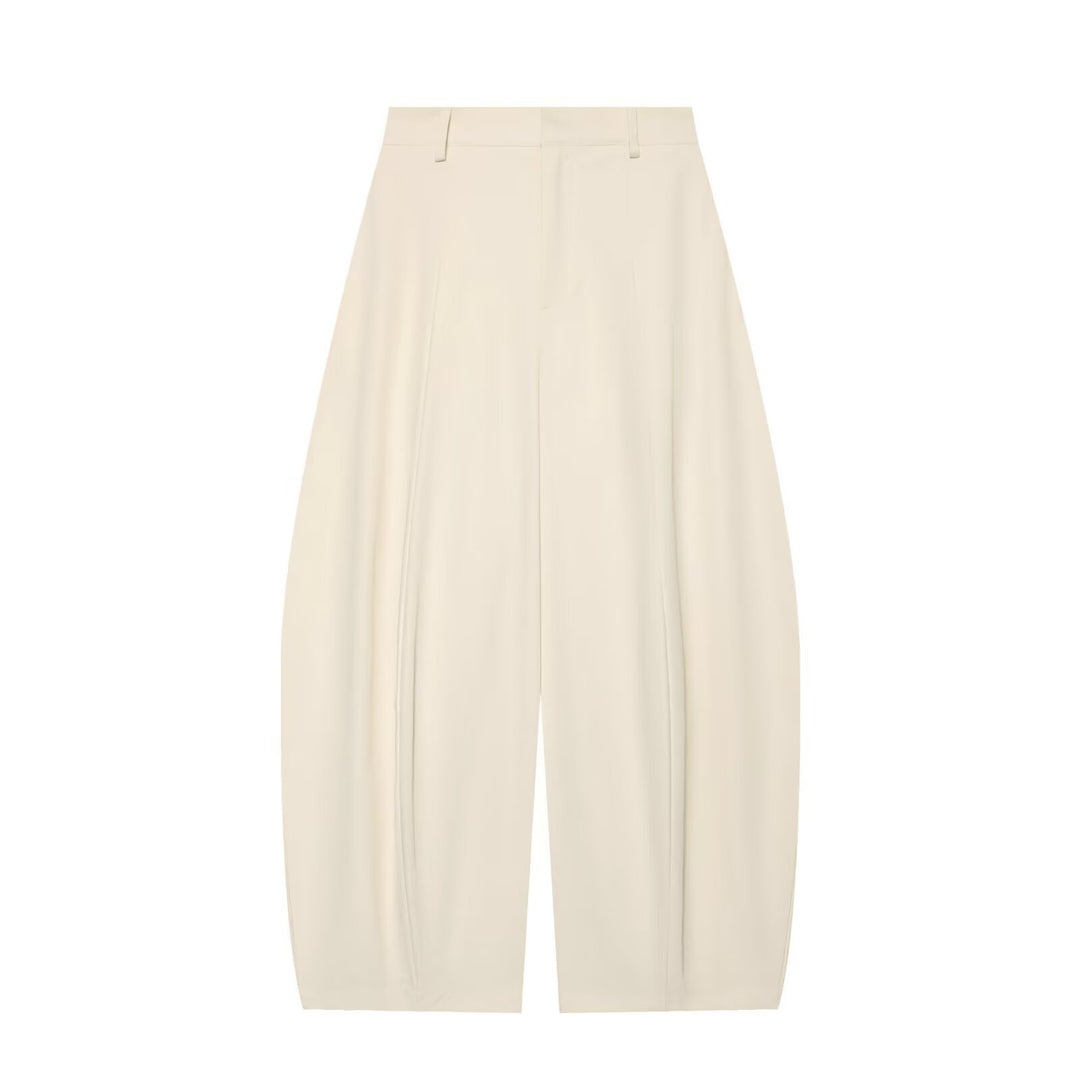 Damen Culotte-Hose mit hoher Taille, markanten Mittelfalten und kastiger Silhouette Nord Taschen