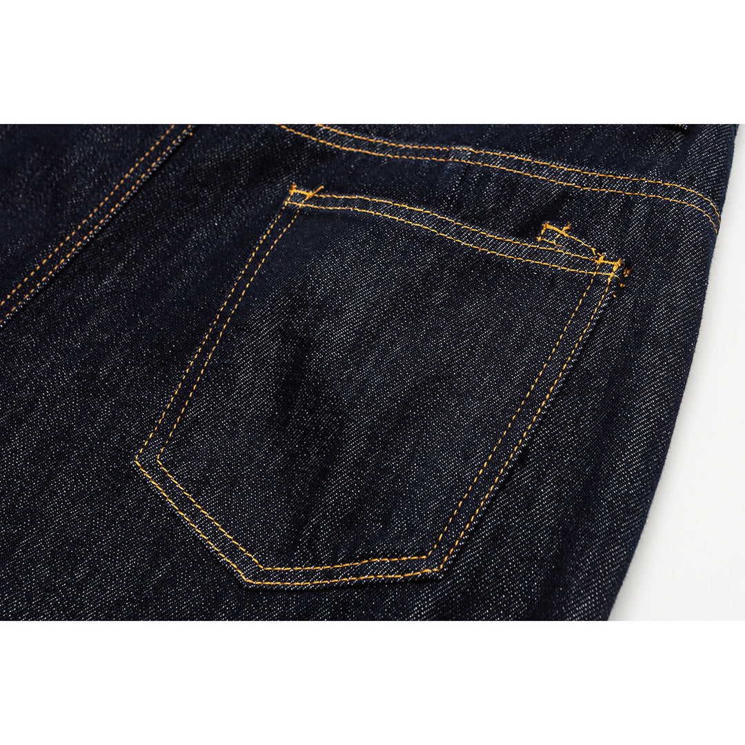 Damen Weite High‑Waist Jeanshose mit Ballon‑Silhouette und seitlichen Zierknöpfen Nord Taschen