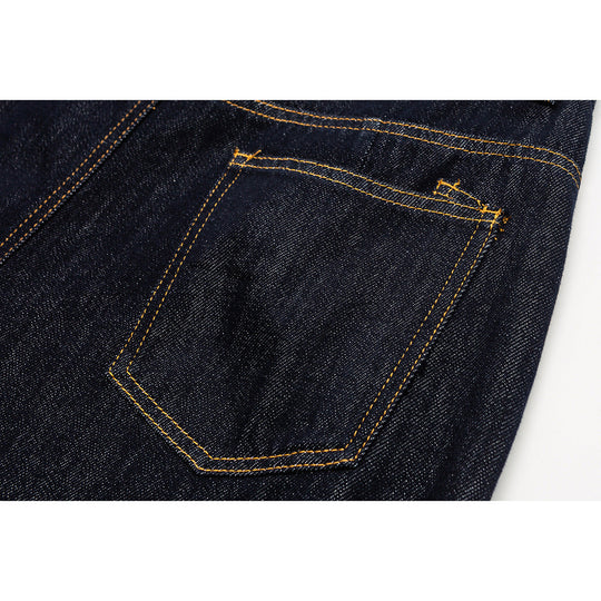 Damen Weite High‑Waist Jeanshose mit Ballon‑Silhouette und seitlichen Zierknöpfen Nord Taschen