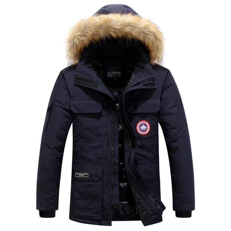 Herren Expedition-Parka mit abnehmbarer Kapuze und Kunstfellbesatz Nord Taschen