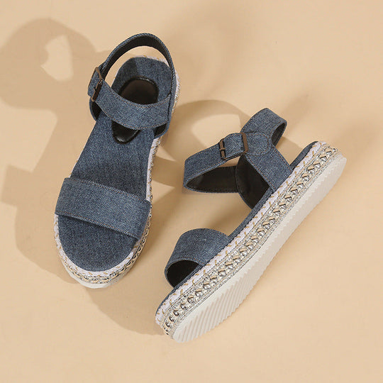 Damen Bequeme Espadrilles Sandalen mit verstellbaren Riemen und gepolstertem Fußbett Nord Taschen