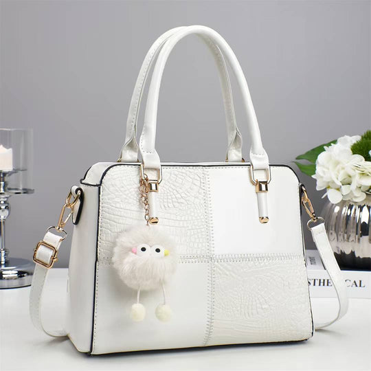 Damen elegante Handtasche mit luxuriöser Krokodilprägung und abnehmbarem Schlüsselanhänger Nord Taschen