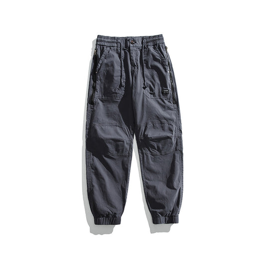 Herren Taktische Utility-Cargohose im Joggerstil mit verstärkten Kniepaneelen, Reißverschlusstaschen und elastischem Bund Nord Taschen