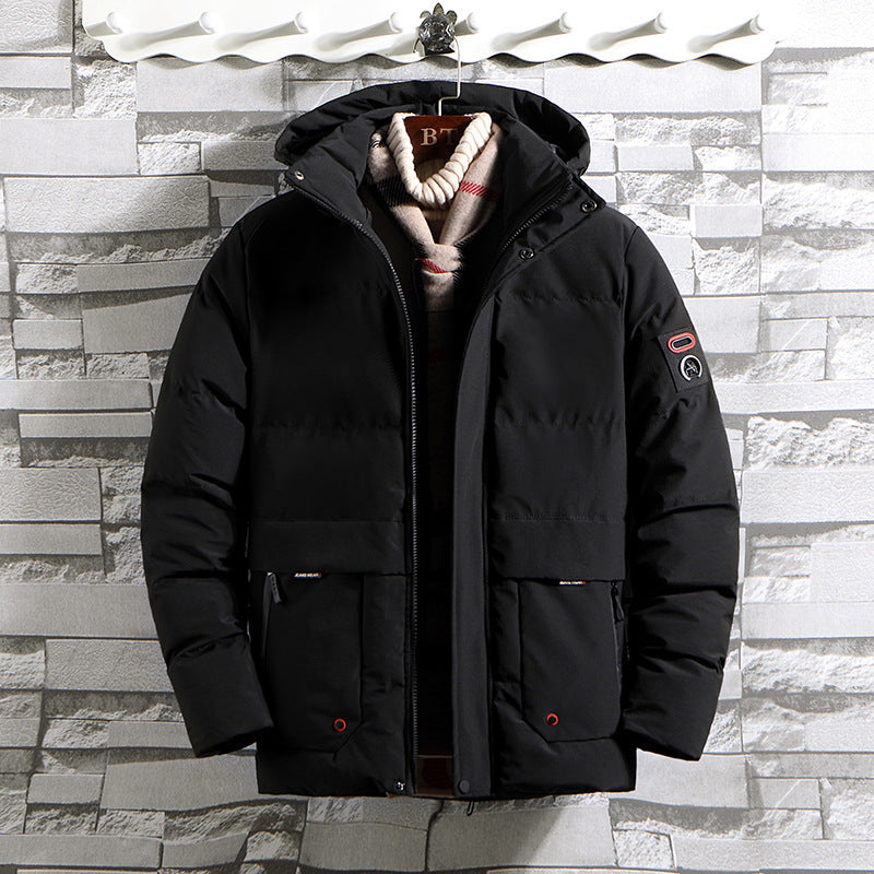 Herren wattierter Parka mit Kapuze und großen Fronttaschen Nord Taschen