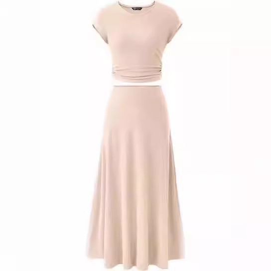 Damen Maxikleid mit Raffinierten Raffungselementen und Elegantem Schnitt - Arvani