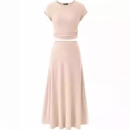Damen Maxikleid mit Raffinierten Raffungselementen und Elegantem Schnitt - Arvani