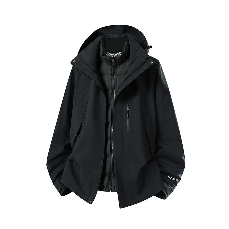 Damen Zweiteilige Softshell-Parka mit herausnehmbarer Steppinnenjacke Nord Taschen