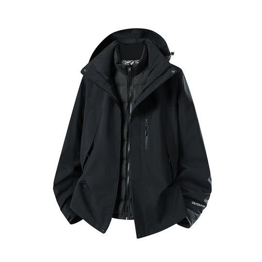 Damen Zweiteilige Softshell-Parka mit herausnehmbarer Steppinnenjacke Nord Taschen