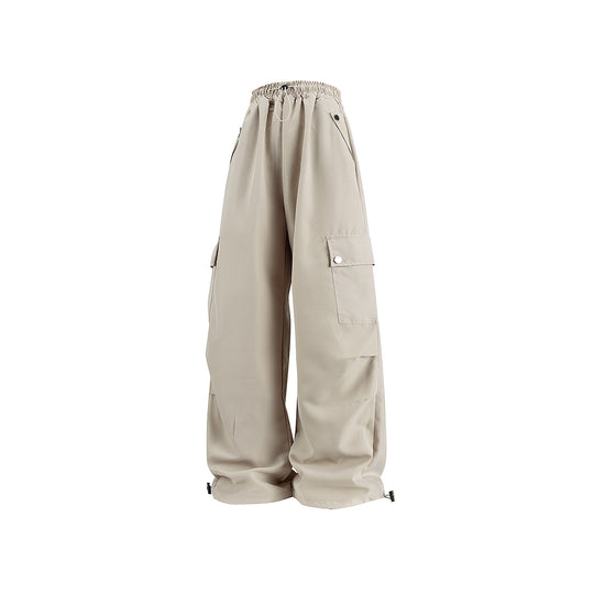 Damen Baggy-Cargo-Hose mit Tunnelzugbund, großen Klappentaschen und verstellbarem Saum Nord Taschen