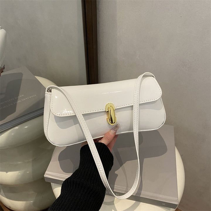 Damen elegante Umhängetasche mit luxuriösem Hochglanzdesign und praktischen Tragegriffen Nord Taschen