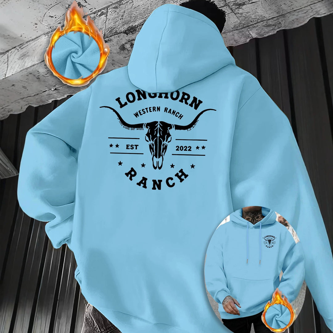 Herren Komfortabler Kapuzenpullover mit markantem Druck Nord Taschen