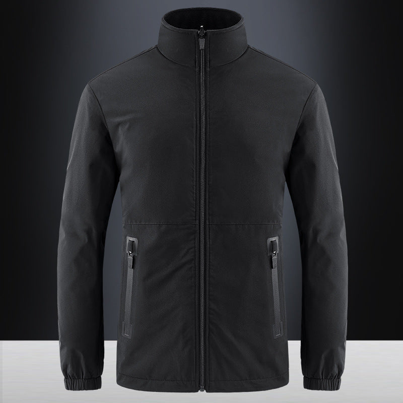 Herren leichte wasserabweisende Softshelljacke mit Stehkragen, verdecktem Reißverschluss und elastischen Bündchen Nord Taschen