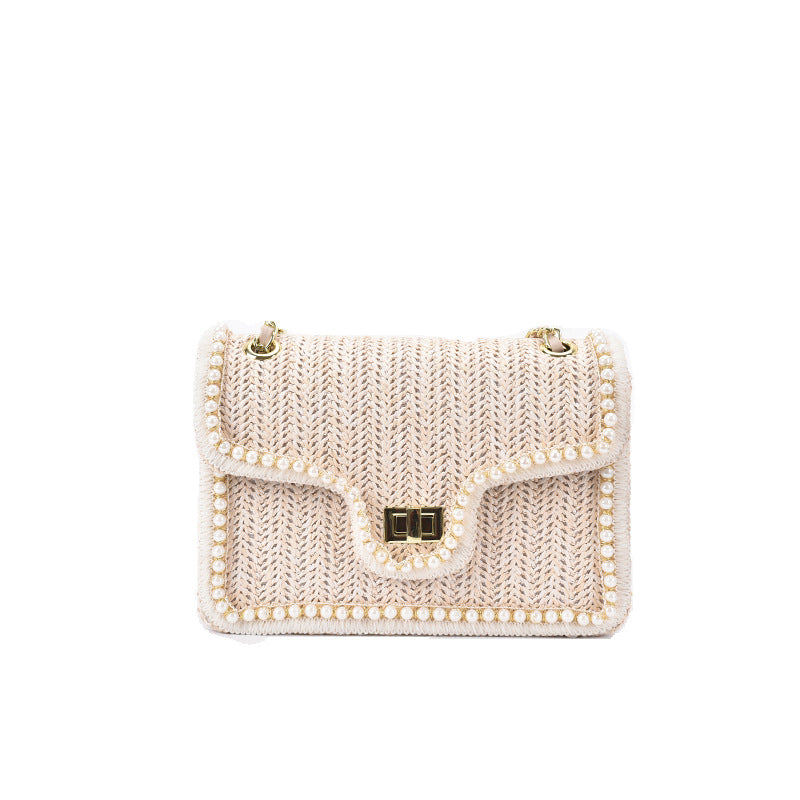 Damen Umhängetasche mit elegantem Perlenbesatz | Nord Taschen