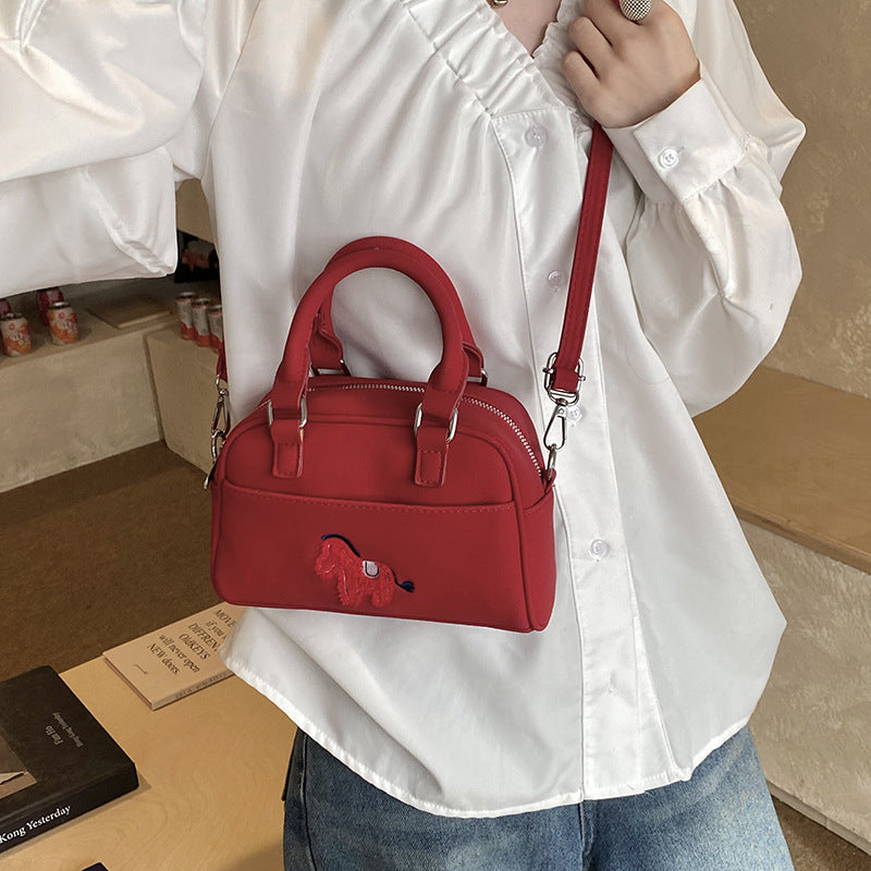 Damen Handtasche mit verspieltem Pferdemotiv und praktischem Tragegriff Nord Taschen
