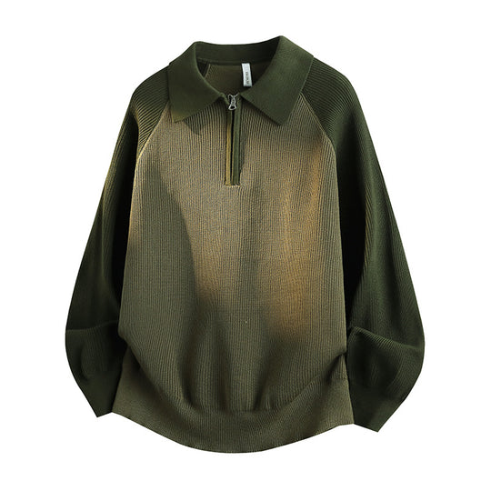 Herren Sportlicher Pullover mit Kragen Nord Taschen