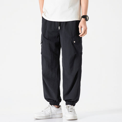 Herren utilitarische Cargo-Joggerhose mit Tunnelzugbund, Mehrfachtaschen und elastischem Knöchelabschluss Nord Taschen