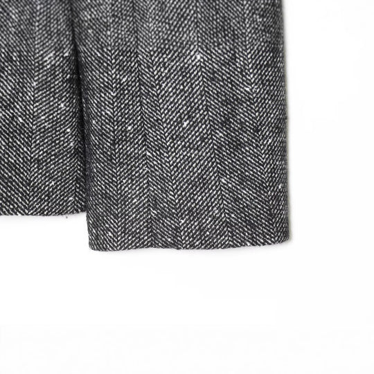 Damen Taillierter Blazer im Fischgrätmuster mit Reverskragen und Pattentaschen Nord Taschen