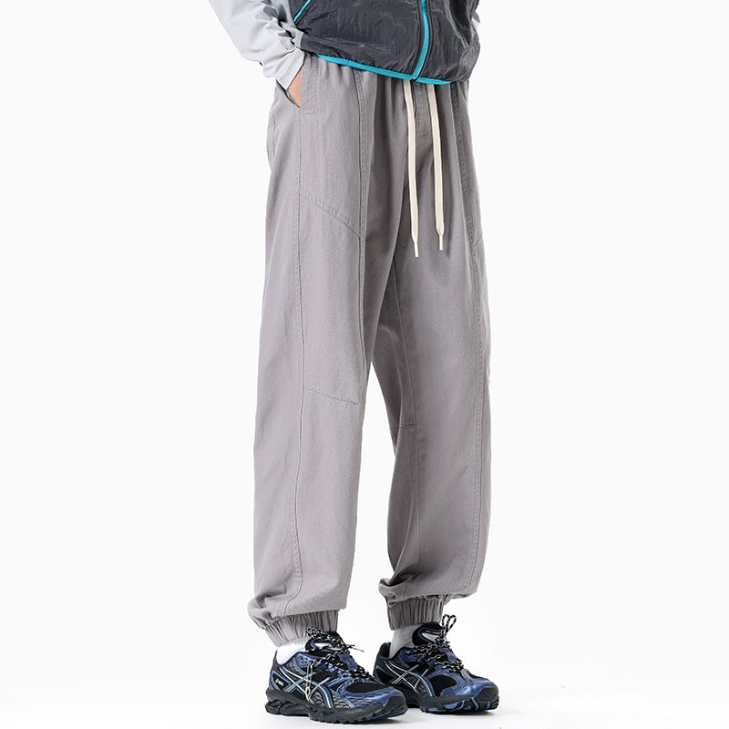 Herren Oversized Utility-Jogginghose aus robustem Baumwollmix mit Kordelbund, seitlichen Cargo‑Taschen & gerippten Bündchen Nord Taschen