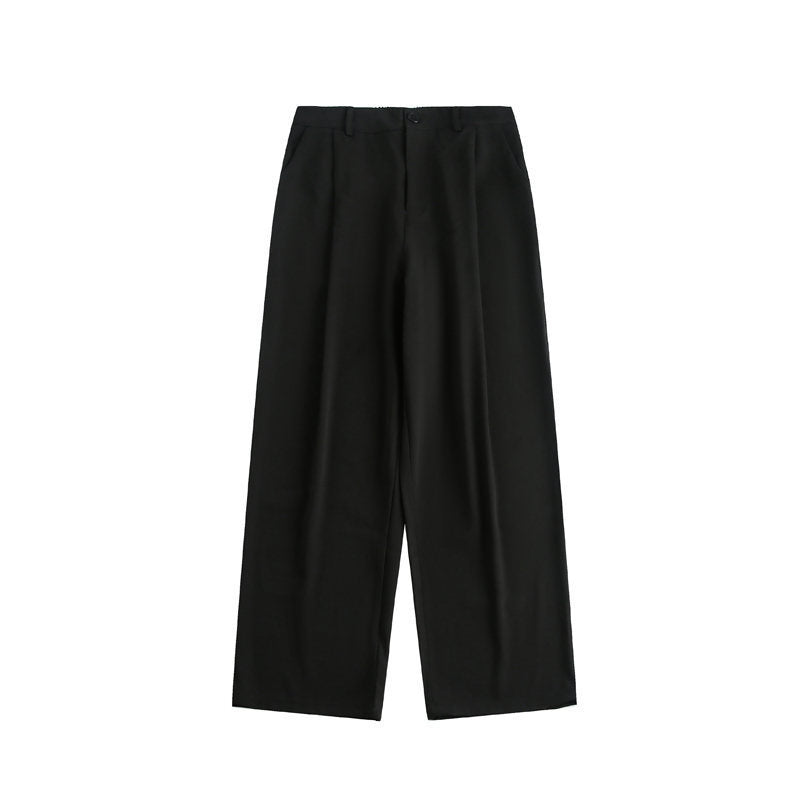 Damen Weite hochtaillierte Stoffhose mit Bundfalte und weitem Bein Nord Taschen