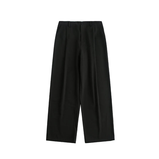 Damen Weite hochtaillierte Stoffhose mit Bundfalte und weitem Bein Nord Taschen