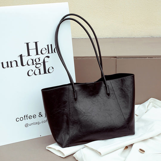 Damen elegante Shopper-Tasche mit hochwertiger Ledertextur Nord Taschen