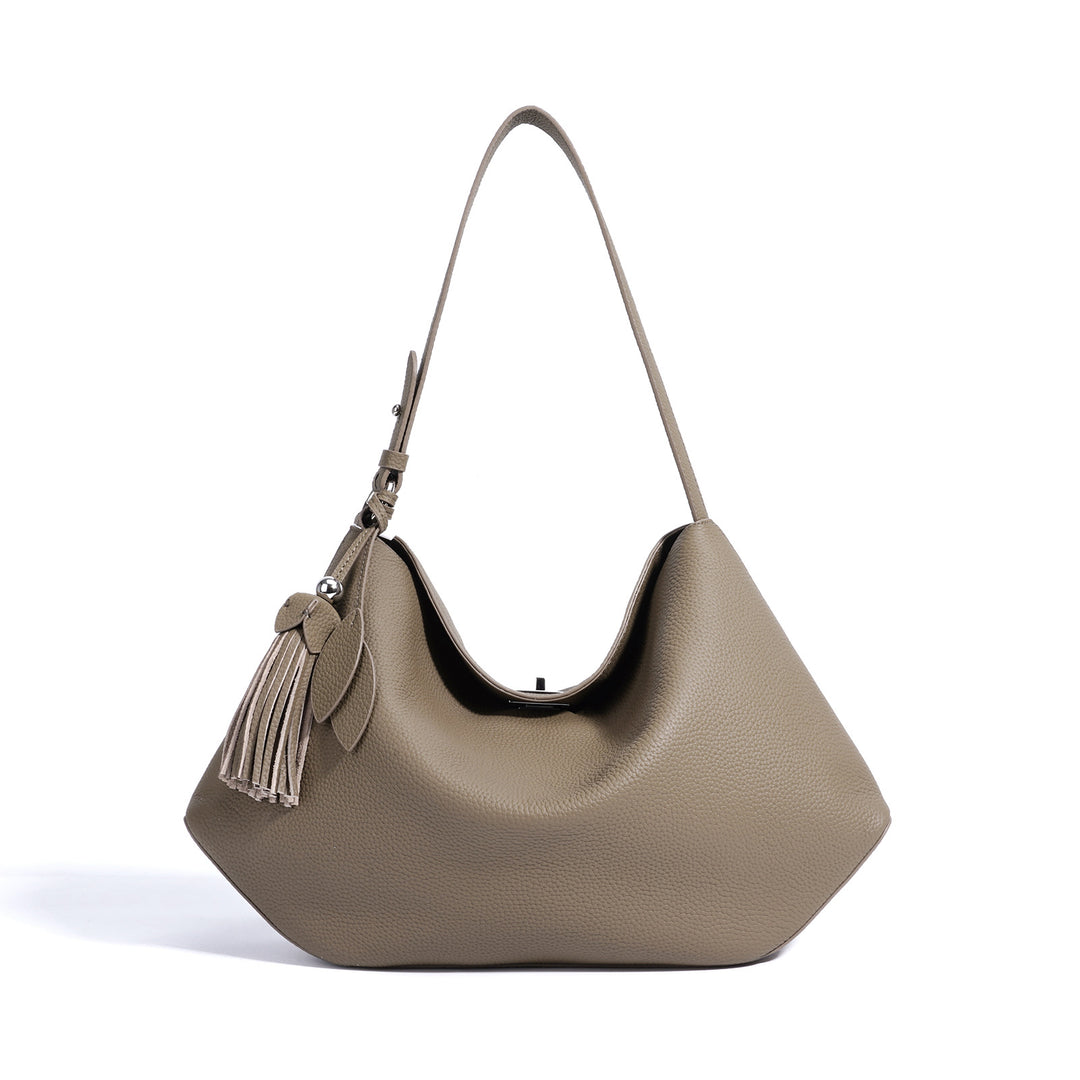 Damen lässige Ledertasche mit asymmetrischem Design Nord Taschen
