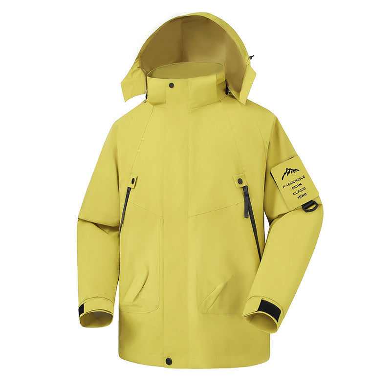 Herren Wasserdichte Softshell-Outdoorjacke mit verstellbarer Kapuze und versiegelten Nähten Nord Taschen