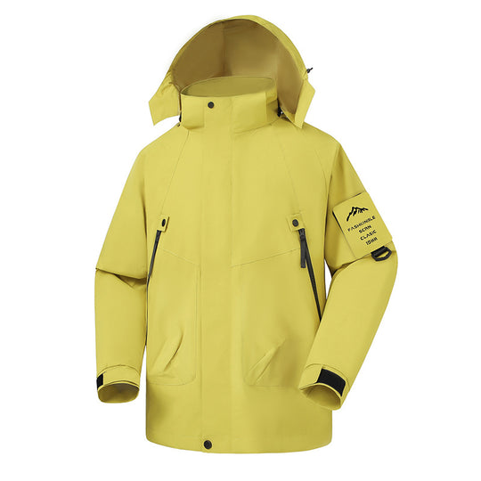 Herren Wasserdichte Softshell-Outdoorjacke mit verstellbarer Kapuze und versiegelten Nähten Nord Taschen