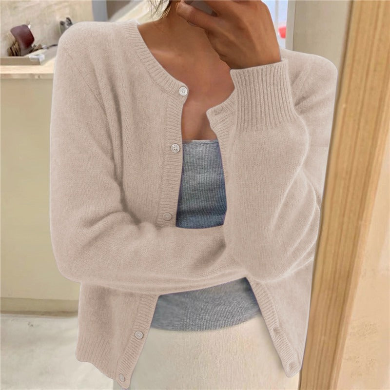 Damen kuschelige Strickjacke
