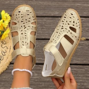 Damen Atmungsaktive Riemensandalen mit verstellbarem Klettverschluss