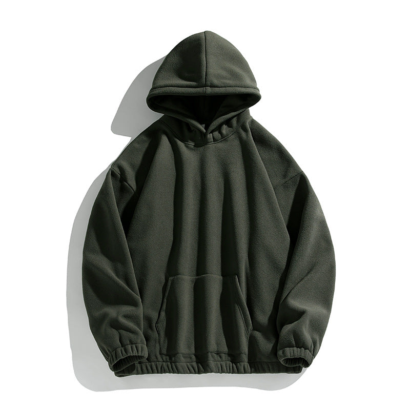 Unisex Oversize Fleece-Hoodie mit elastischem Saum und aufgesetzter Kängurutasche Nord Taschen