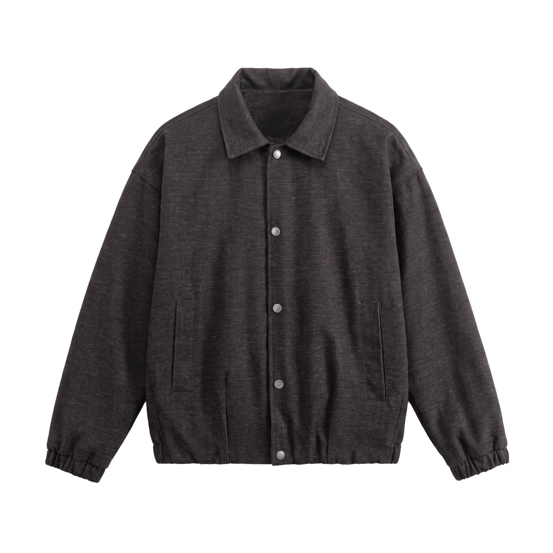 Herren Kurz geschnittener Wollmix‑Blouson mit verdeckter Druckknopfblende Nord Taschen