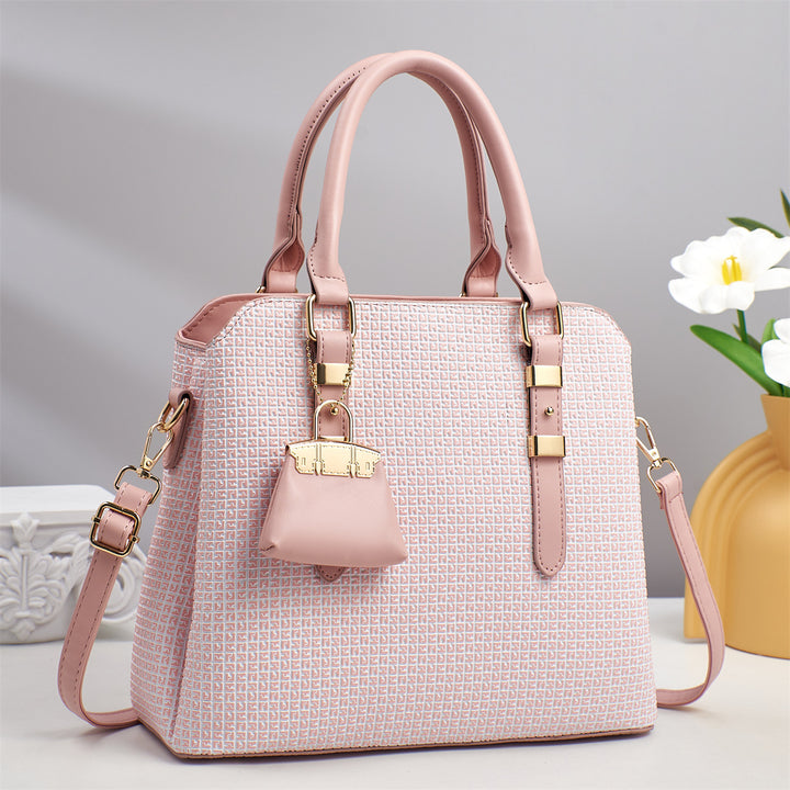 Damen klassische Handtasche mit strukturiertem Design und abnehmbarer Clutch Nord Taschen