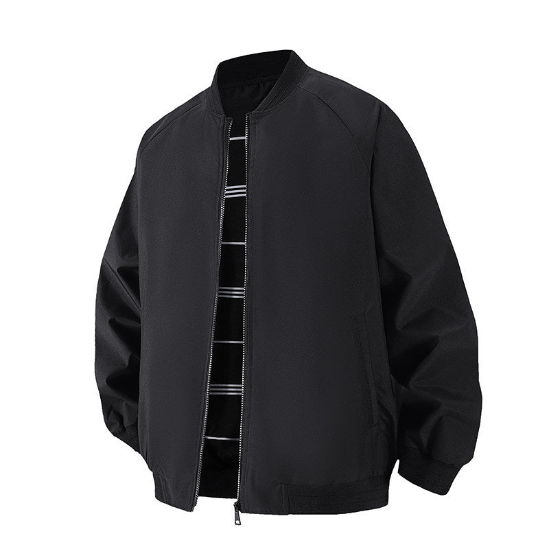 Herren Leichte Windbreaker-Bomberjacke mit Raglanärmeln, elastischen Bündchen und Zwei-Wege-Reißverschluss Nord Taschen