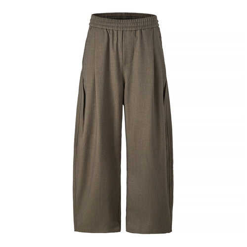Damen Hochtaillierte Culotte-Hose mit weitem Bein und elastischem Bund Nord Taschen
