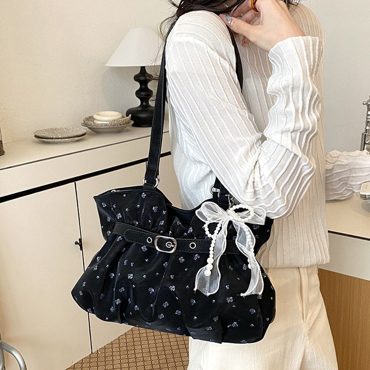Damen modische Handtasche mit verspieltem Rüschendesign und eleganten Details Nord Taschen